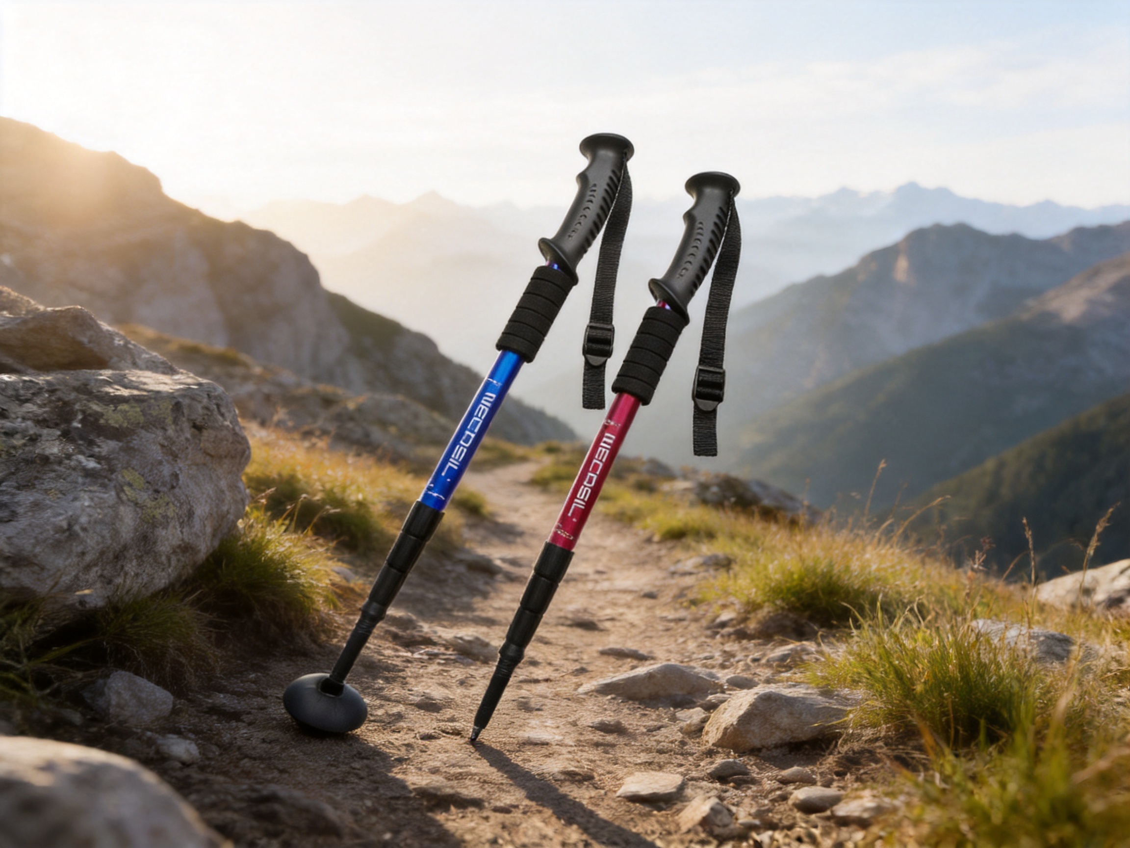 Ultralight Internal-Lock Aluminum Trekking Poles for Stable, Comfortable Hiking